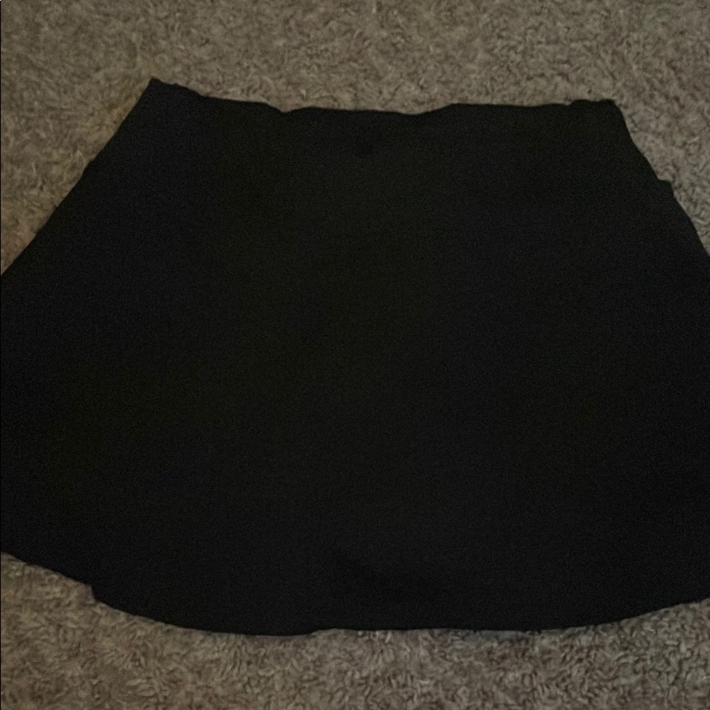 SHEIN Black Mini Skater Skirt for Night Out